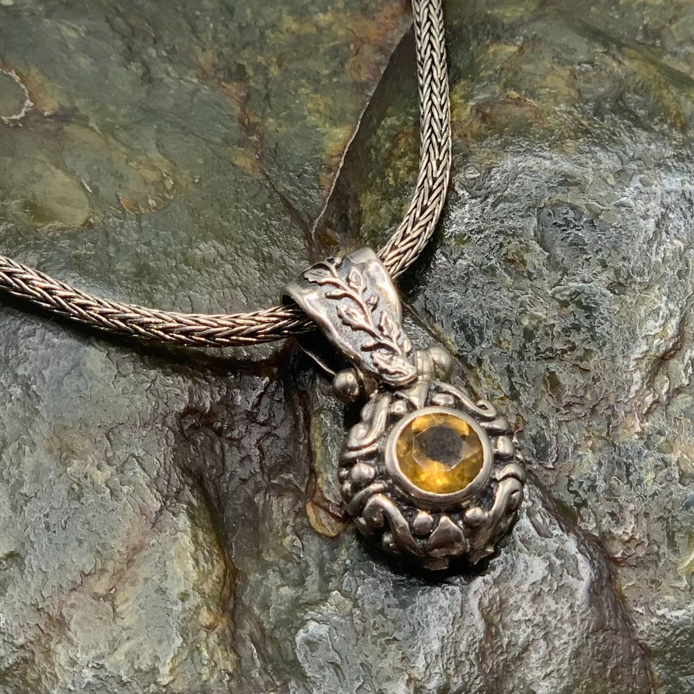 Ornate Citrine Pendant
